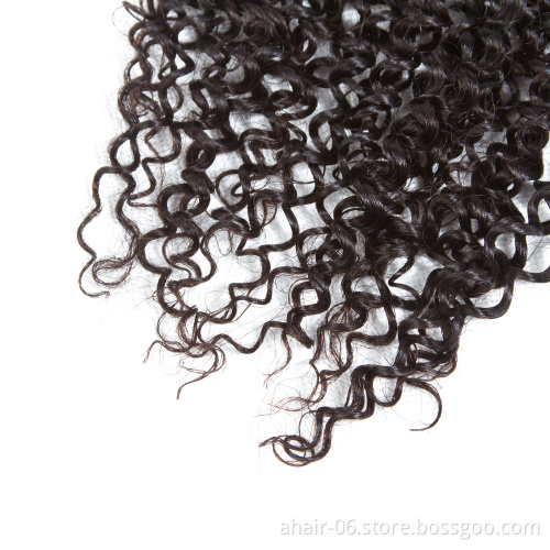 Beautiful And Popular 10A 4x4 Swiss Lace Natural Color 100% Brazilian Virgin Human Hair Jerry Curly 10"-20" Lace Closure